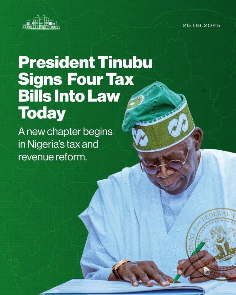 Nigeria’s New Tax Bills Signed into Law Amid Corruption Concerns