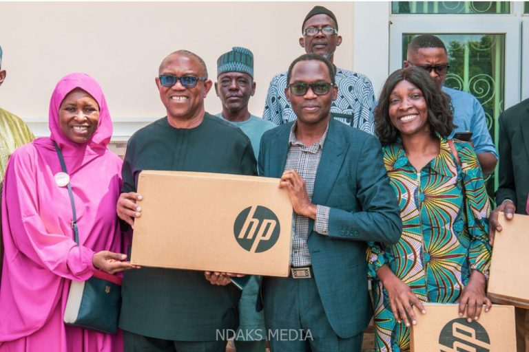 Peter Obi Donates Laptops and Funds to Chibok School, Highlights Nigeria’s Education Crisis