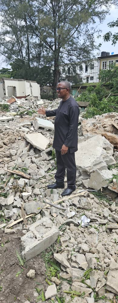 How Unidentified Individuals Demolished Peter Obi’s Brother’s House in Ikeja, Lagos
