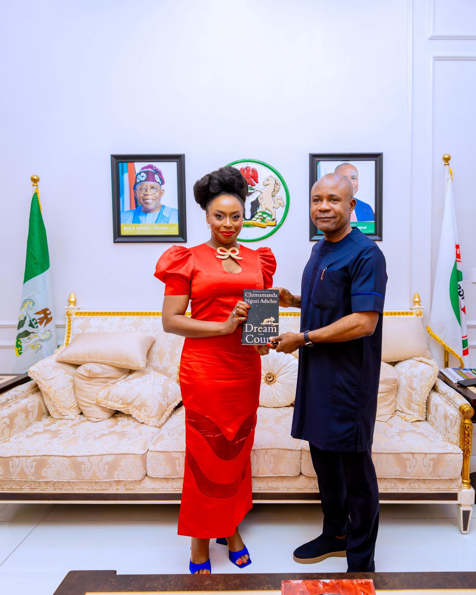 Chimamanda Welcomed at Enugu Government House